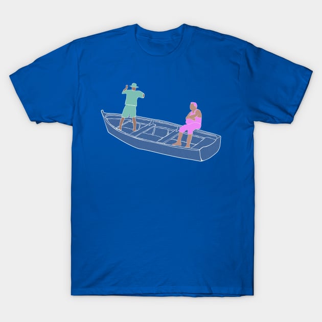 Fishermen on Boat T-Shirt by Design by Maria 